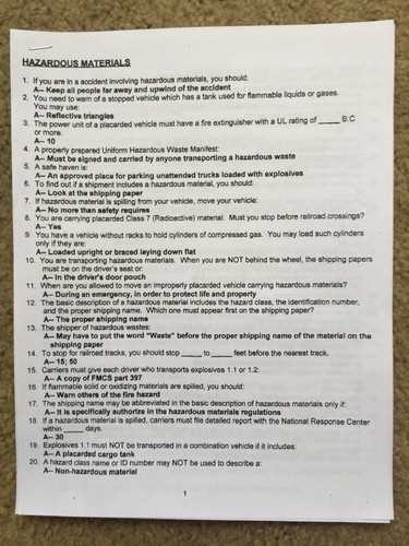 ups hazmat training test answers