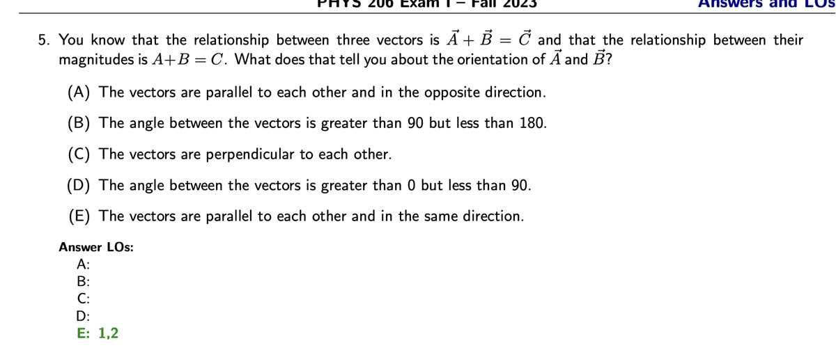 vec exam answers