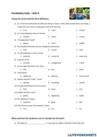 vocabulary power test unit 1 answer key