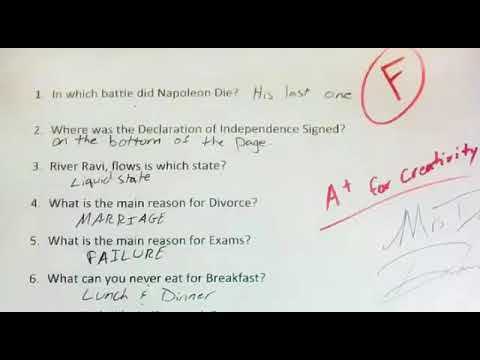 wrong test answers