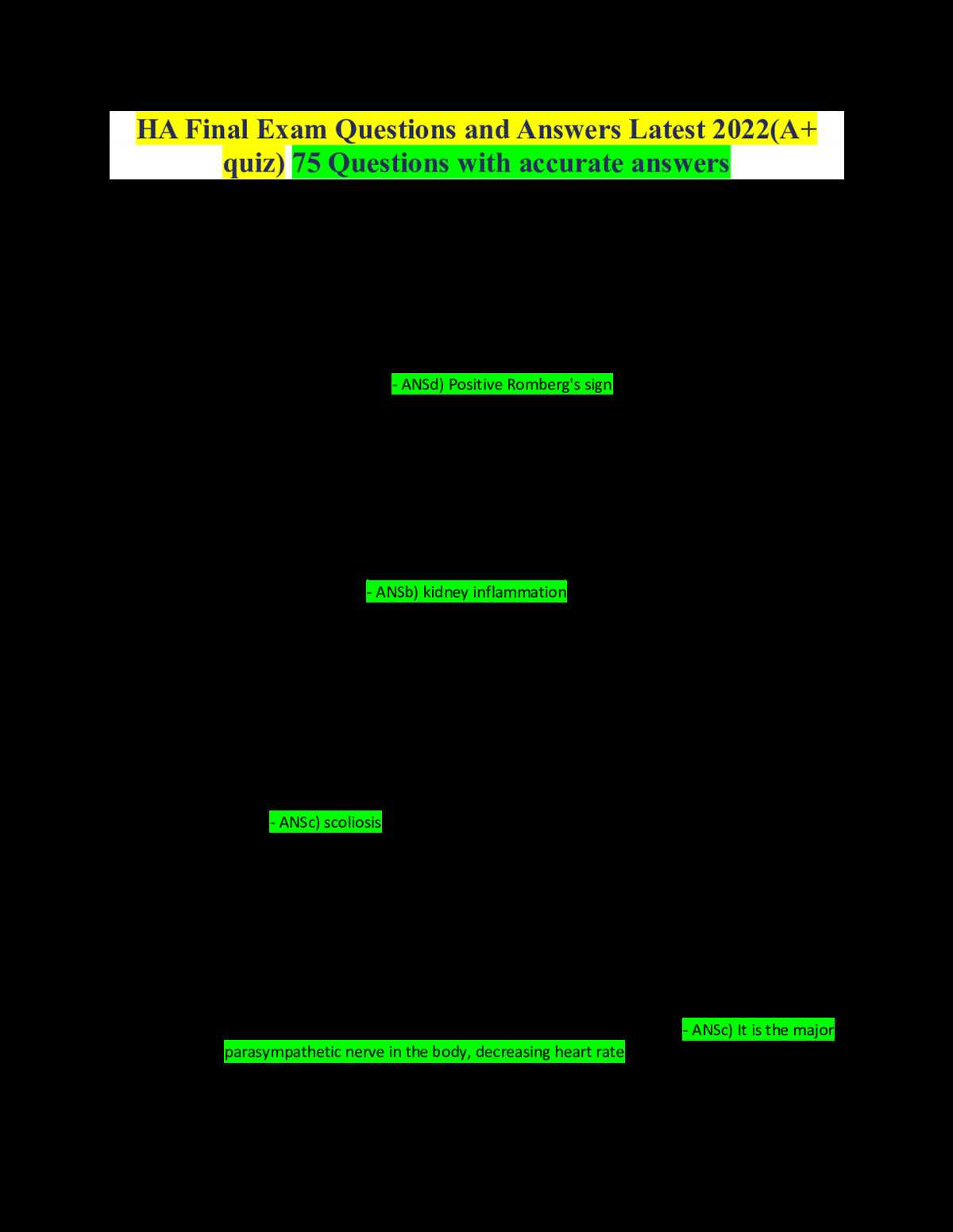 a exam questions and answers