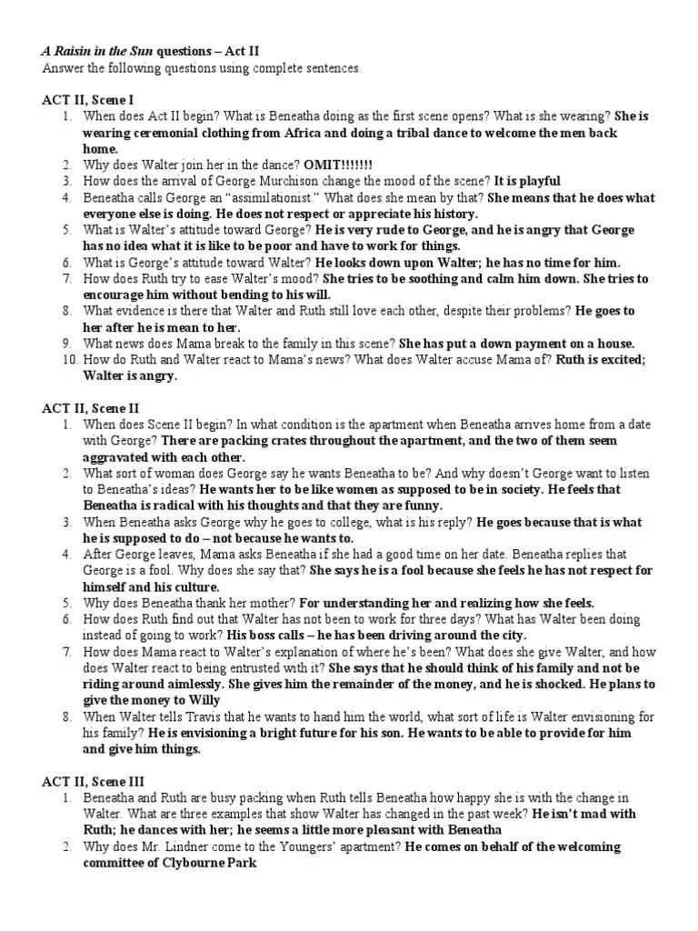 a raisin in the sun test answers a raisin in the sun test answers