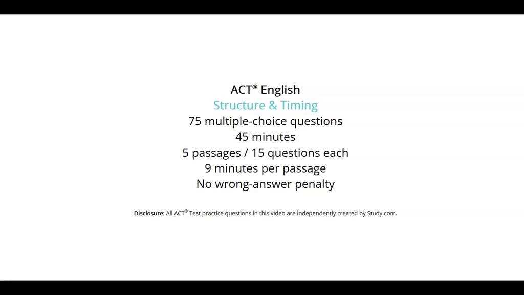 act english practice test with answers