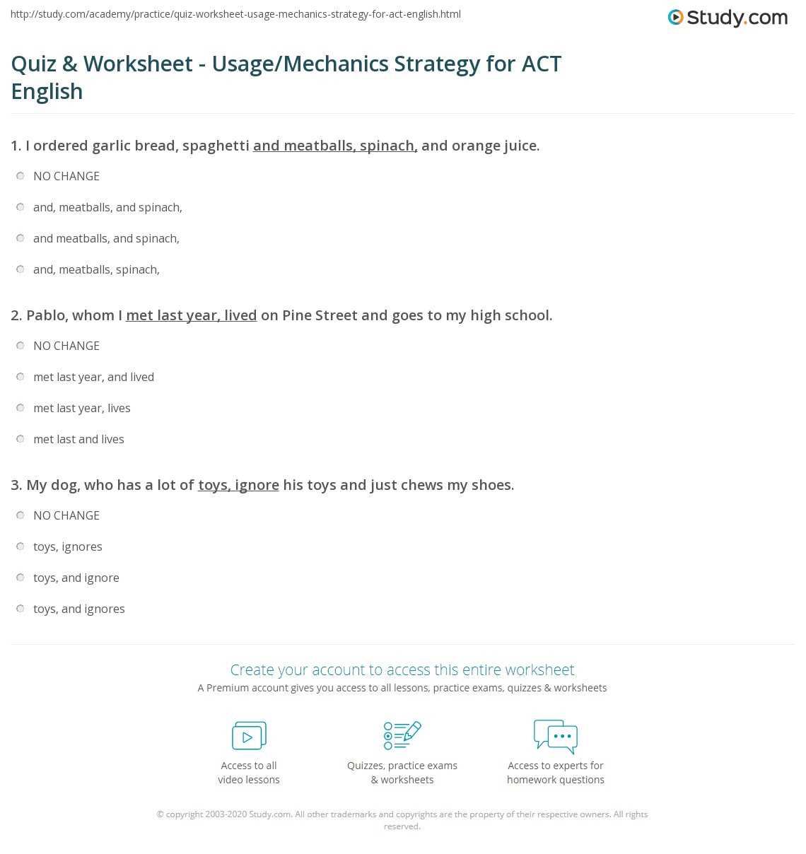 act practice test 5 answer key