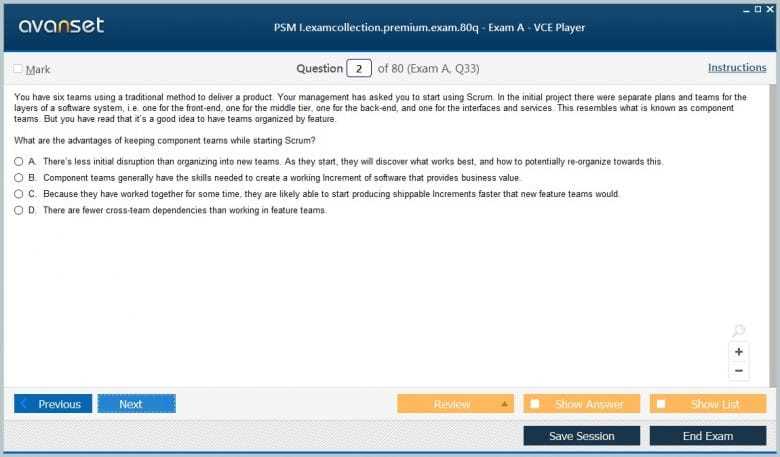 scrum test answers
