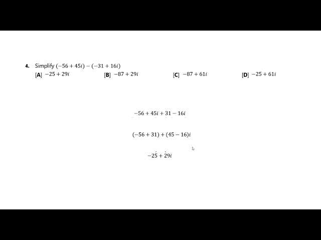 algebra 2 midterm exam answer key