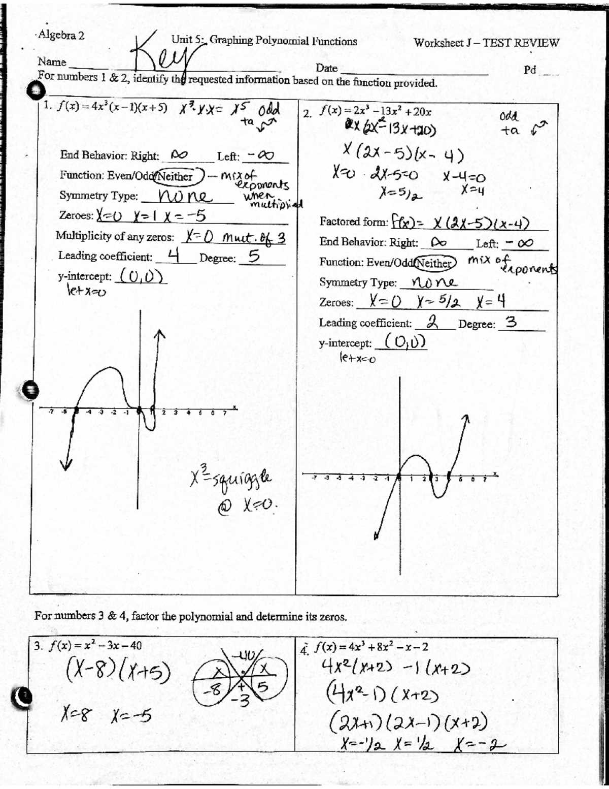 algebra 2 module 5 test answers