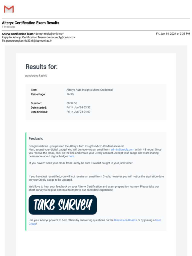 alteryx exam answers