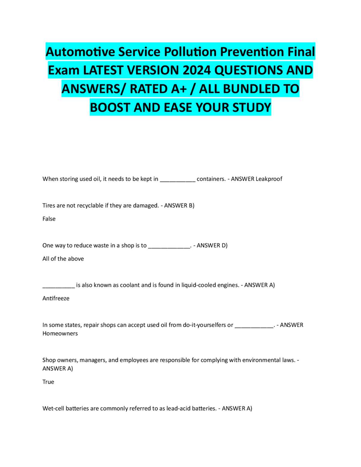 sp2 safety test answers