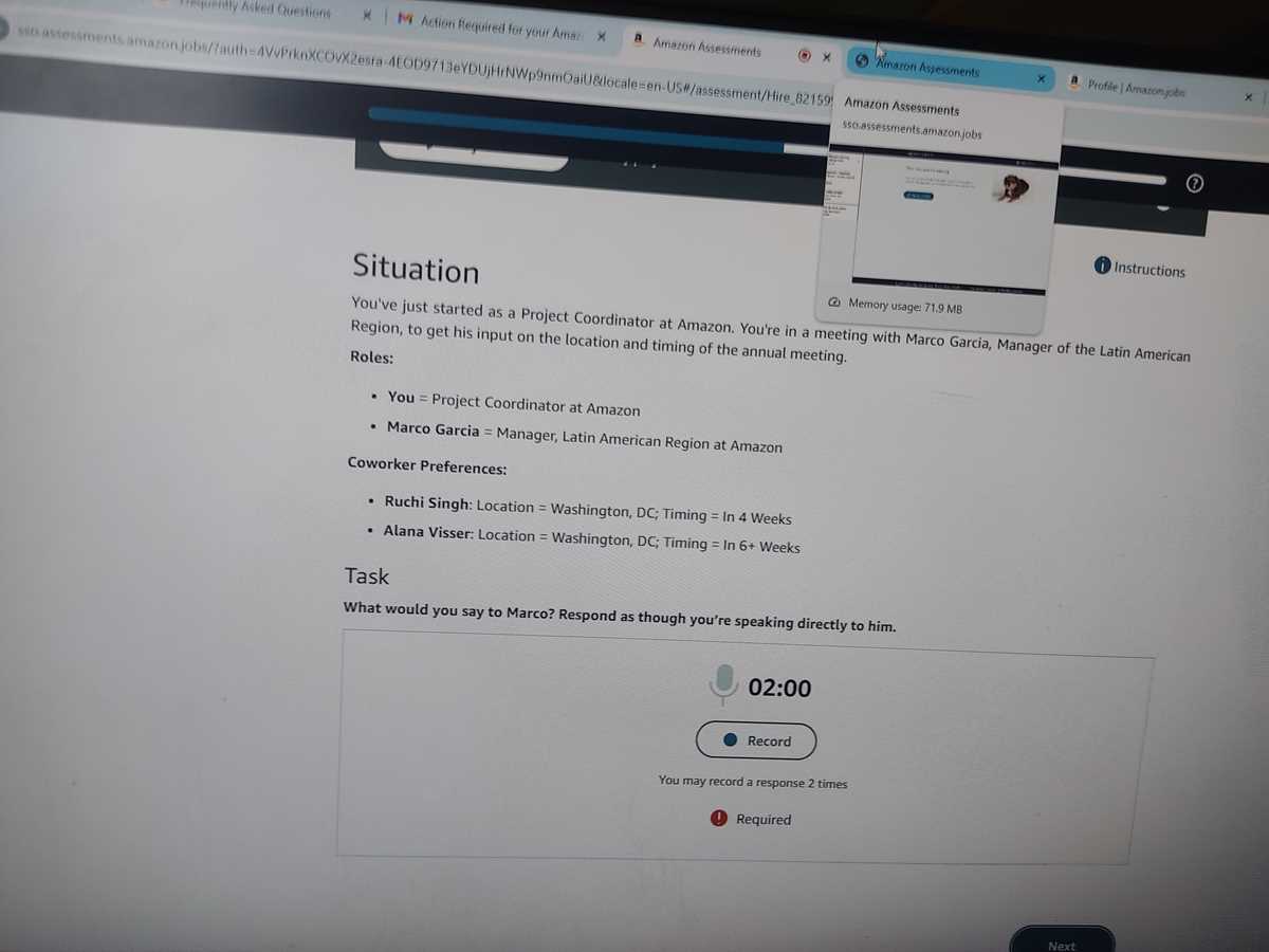 amazon area manager assessment test answers