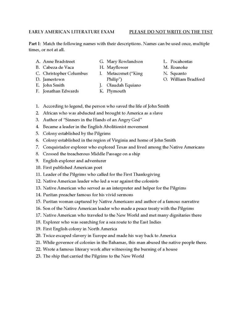american romanticism unit test answers