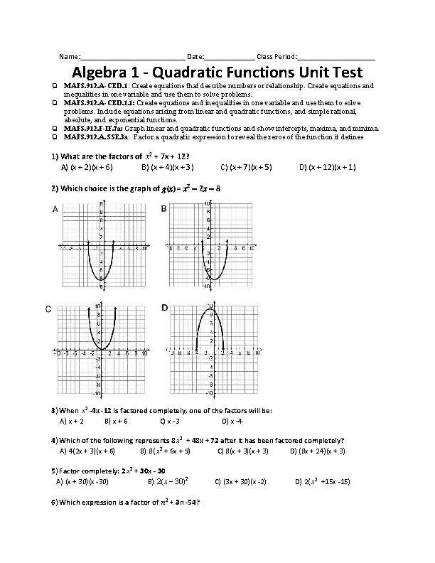 glencoe algebra 2 chapter 8 test answers