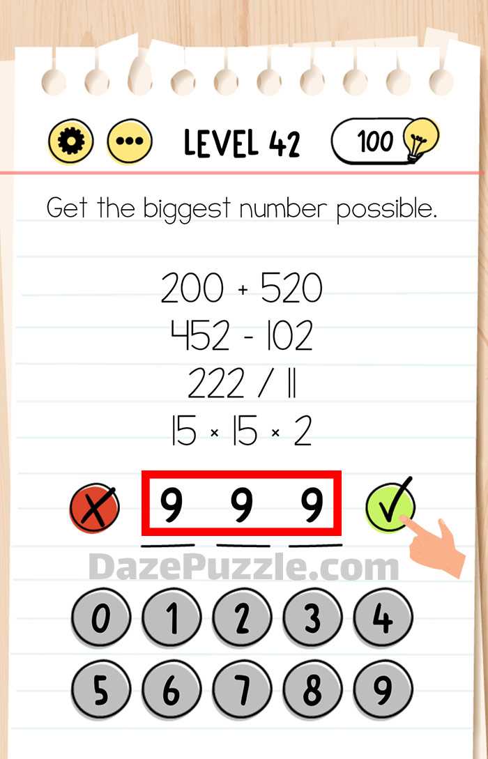 answer level 42 brain test