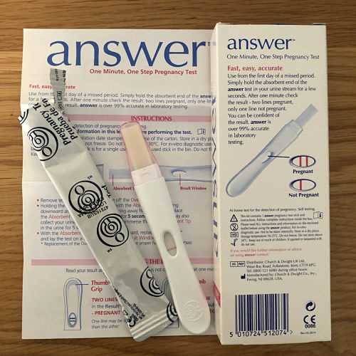 answer pregnancy test results