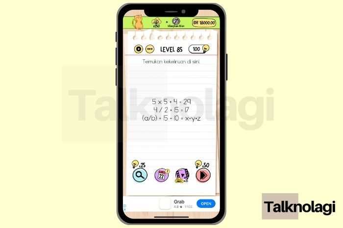 answer to level 85 on brain test