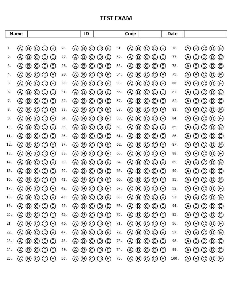 answers test