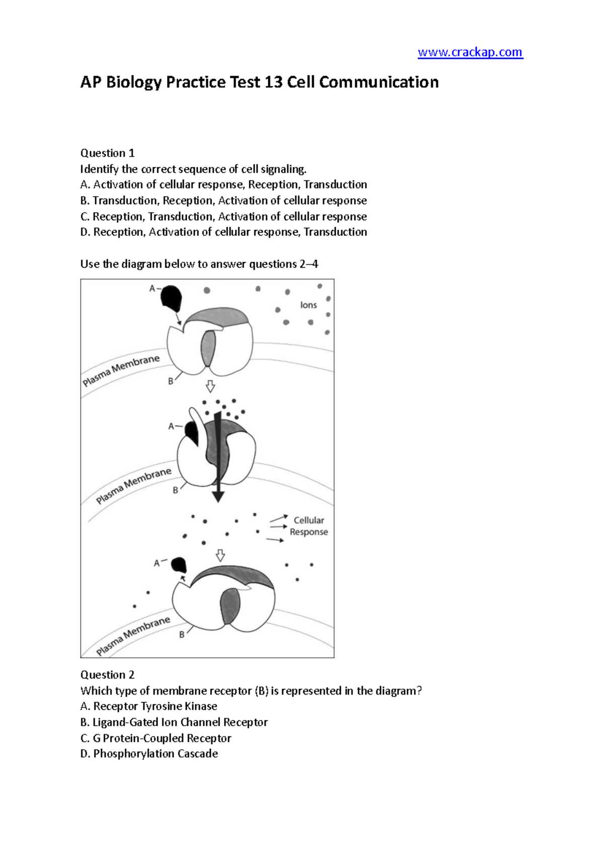 ap biology test answers