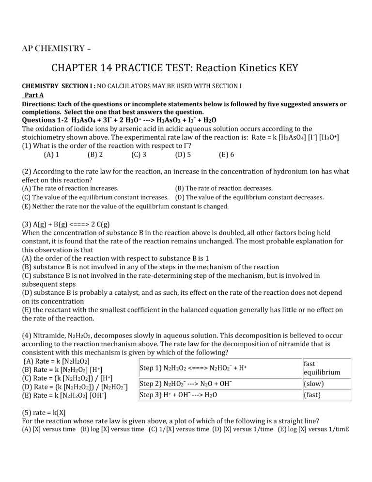 ap chemistry exam 2014 multiple choice answers