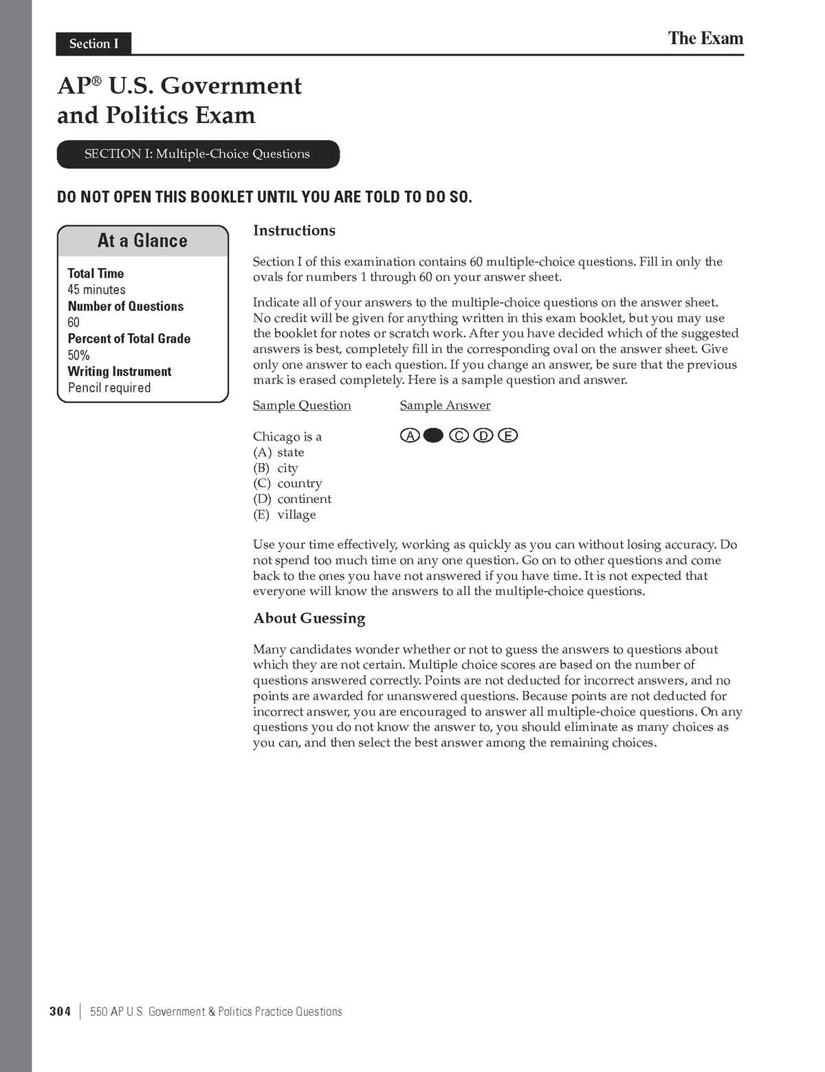 ap gov exam answers