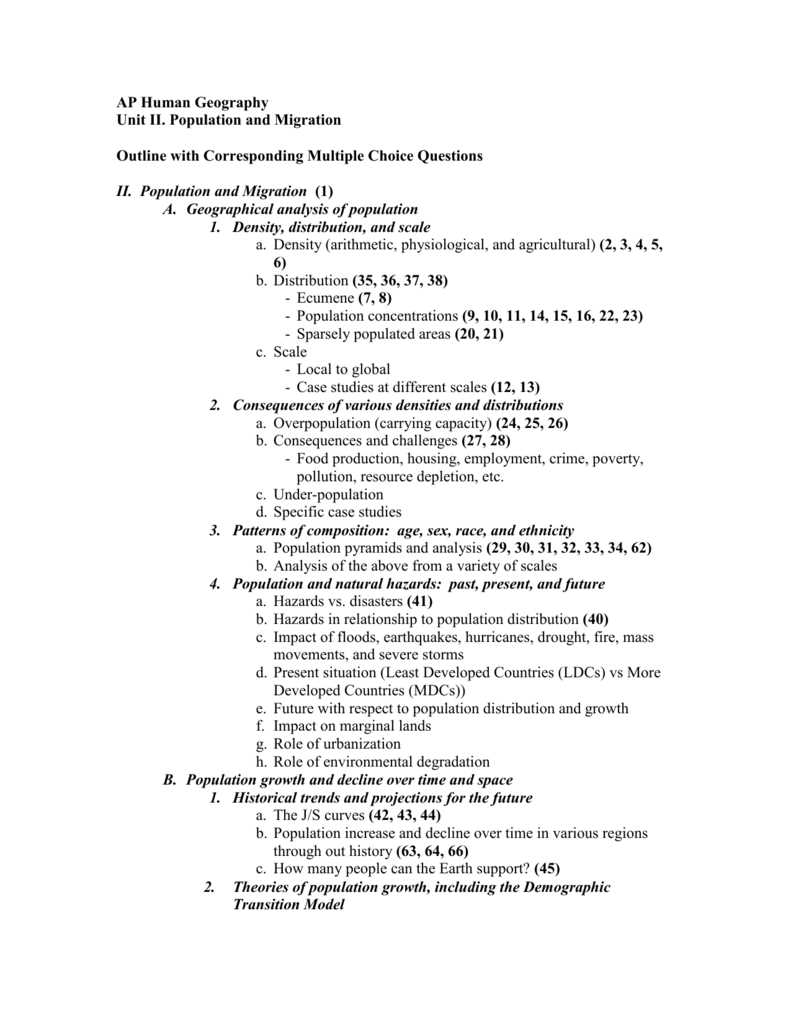 ap human geography unit 7 test answers
