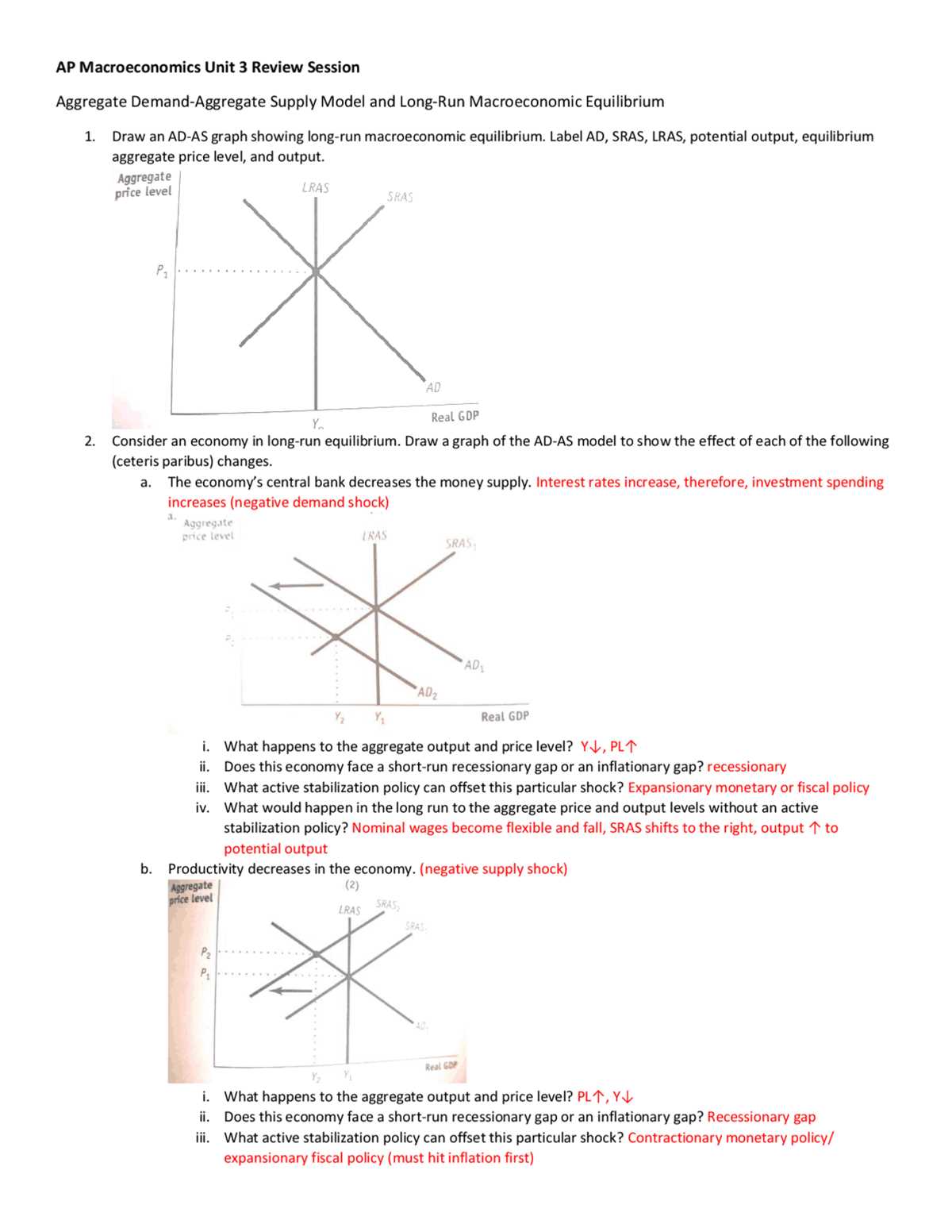 ap microeconomics unit 3 test answers