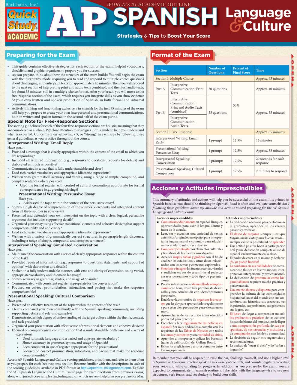 ap spanish language and culture exam preparation answer key