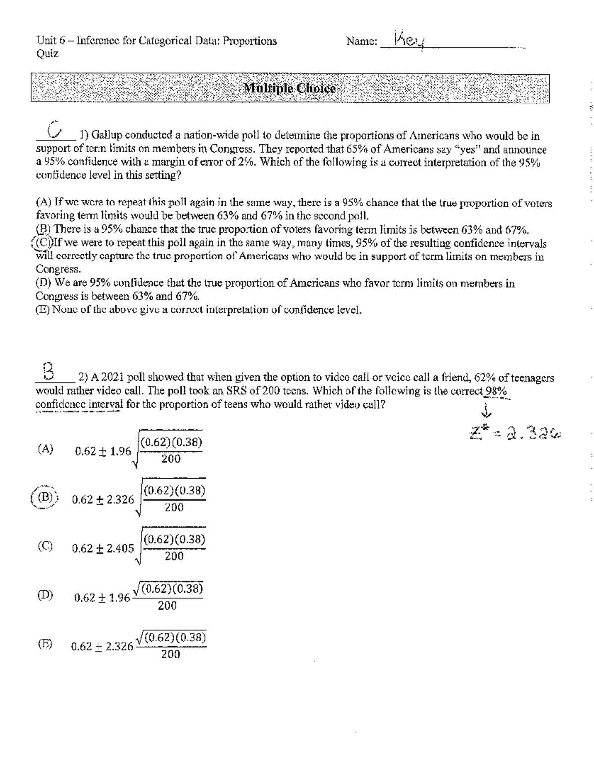 ap us history unit 6 test answers