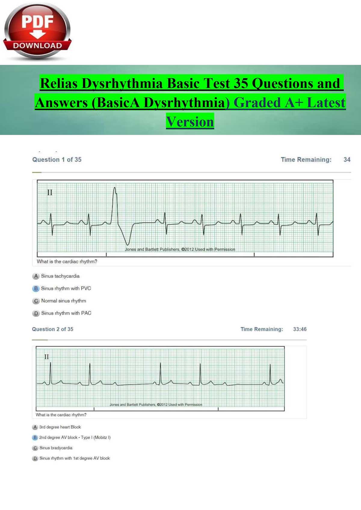 relias dysrhythmia basic test answers