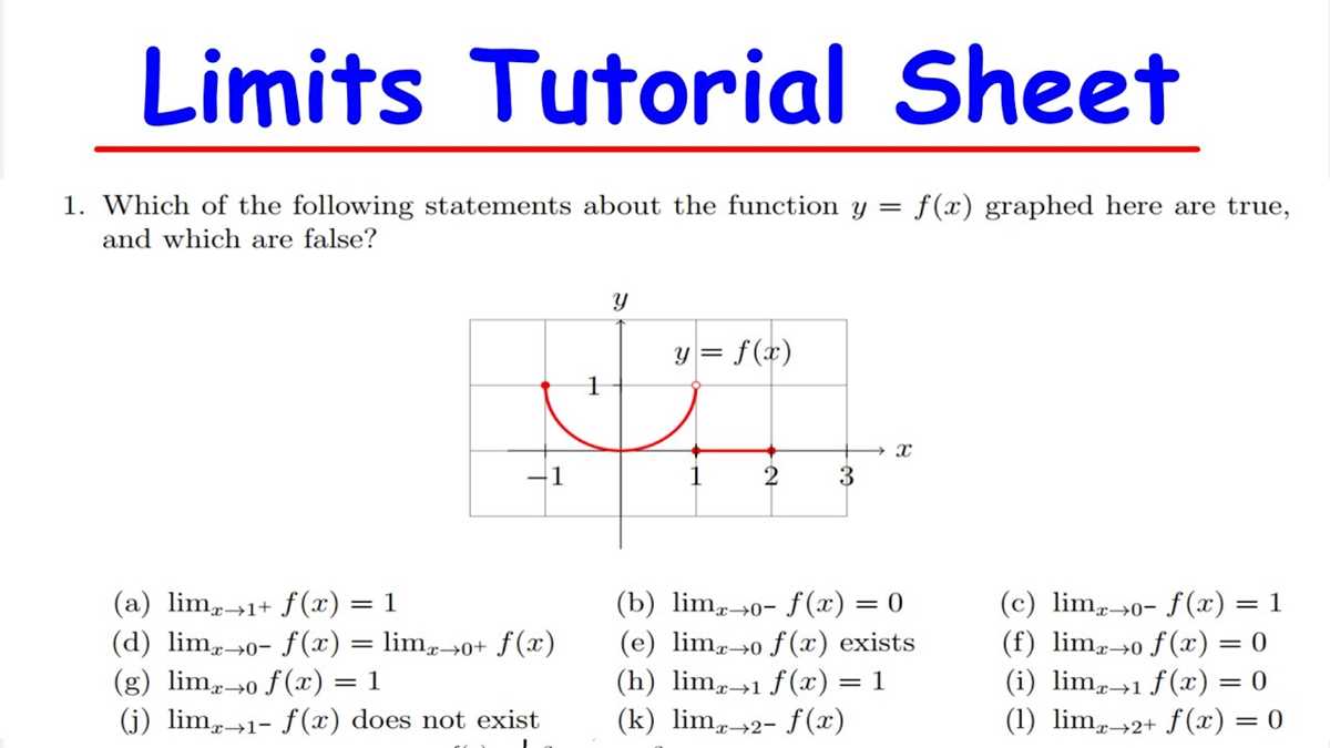 calculus limits test with answers