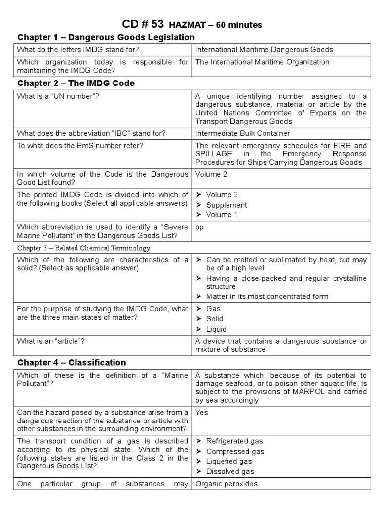 army hazmat test answers