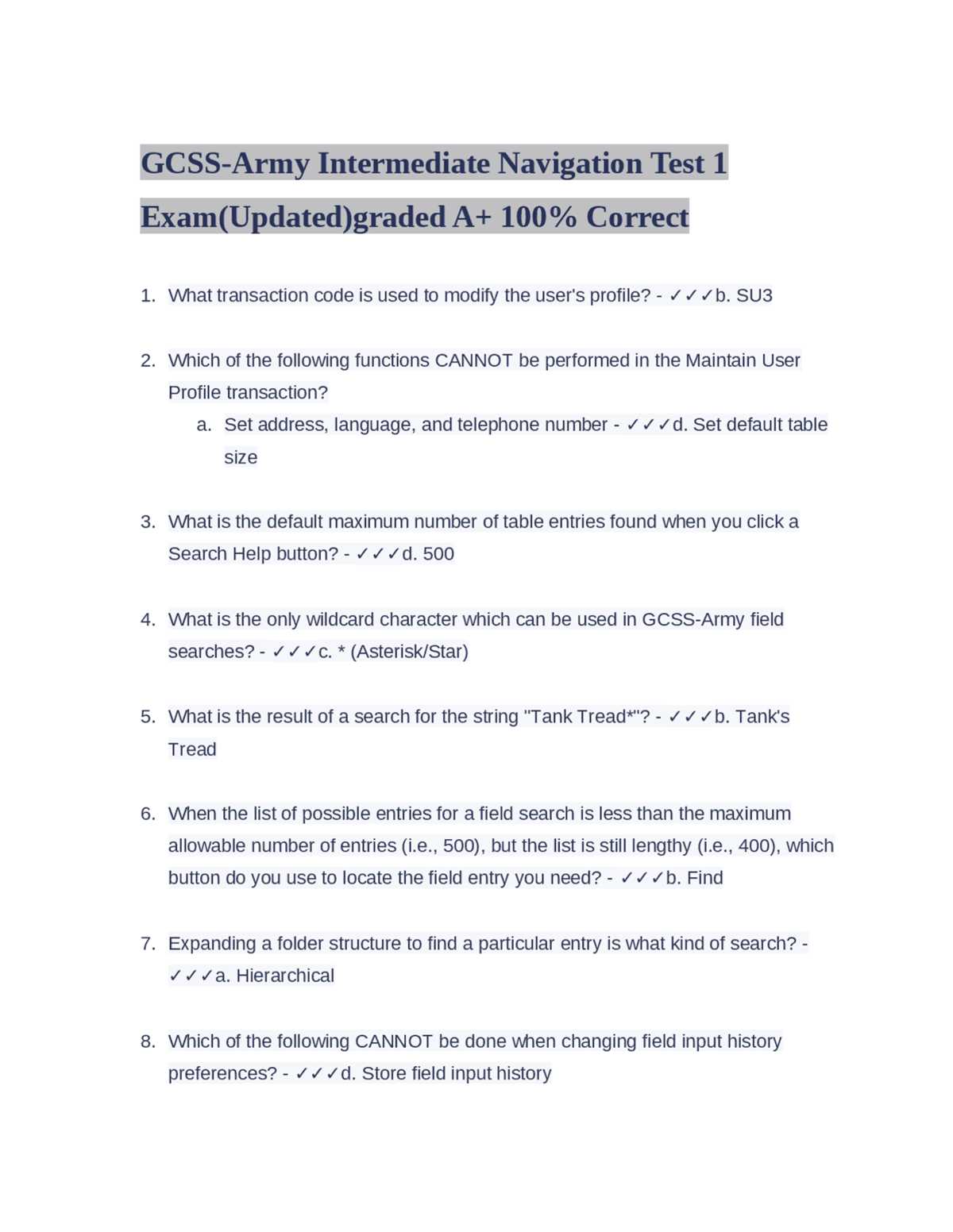 army ssd 3 exam answers