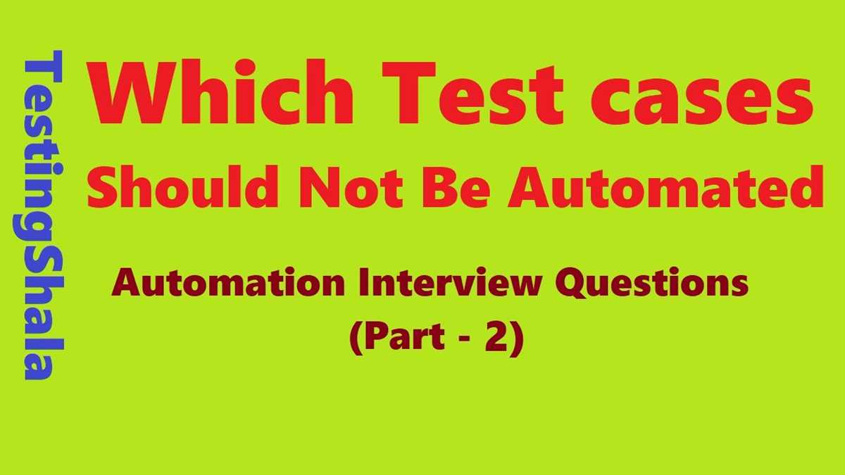 automation testing interview questions with answers