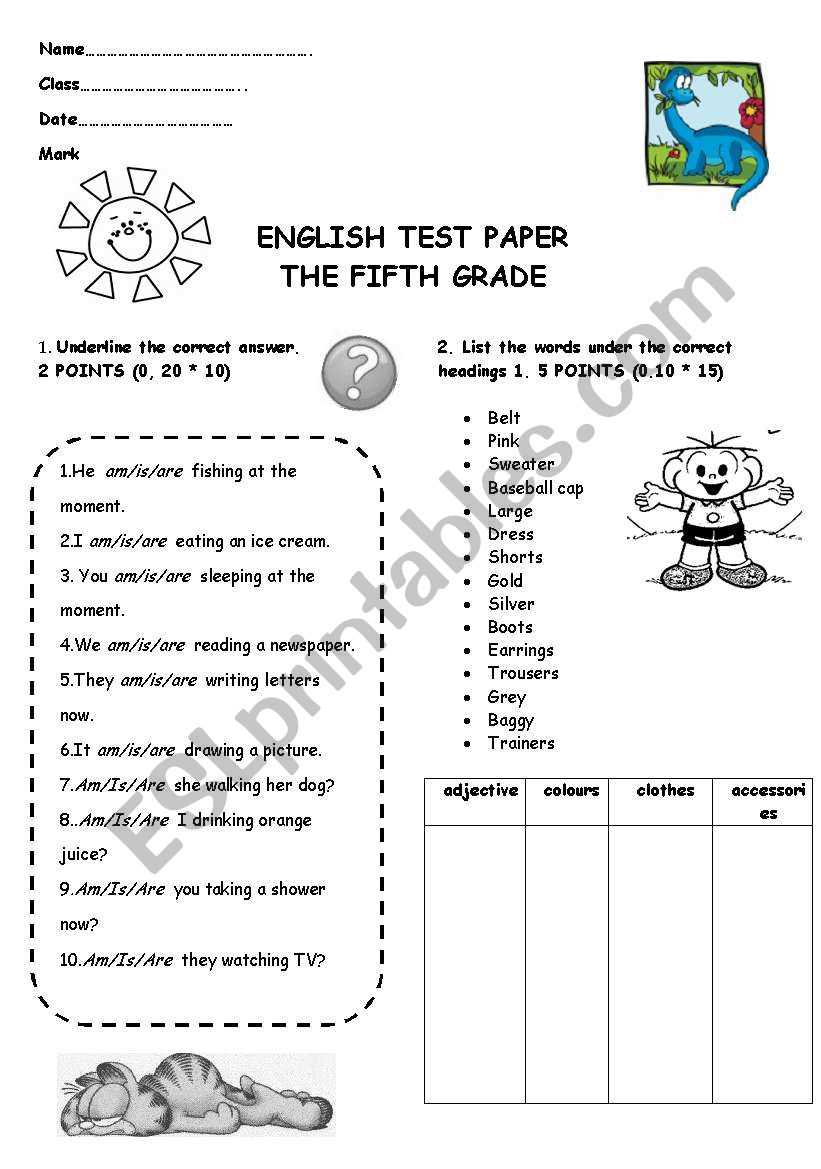 belt english test answers