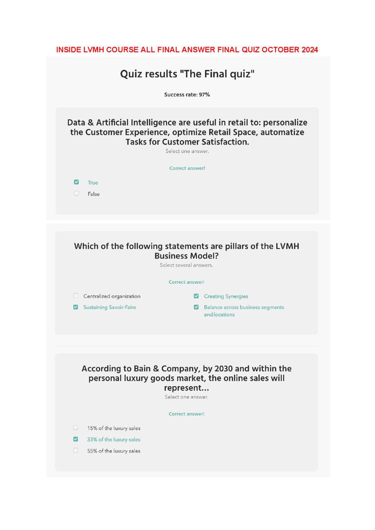 inside lvmh test answers