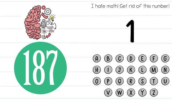 brain test 187 answer