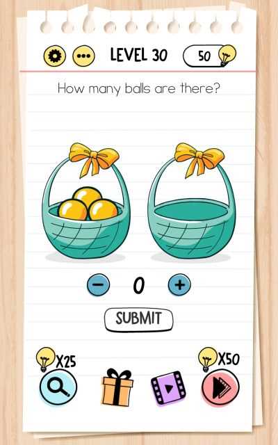 brain test level 30 answer