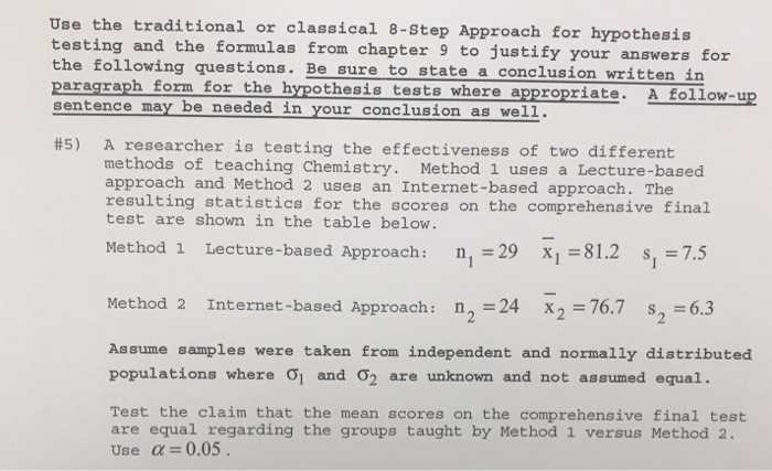 chapter 9 testing a claim answers