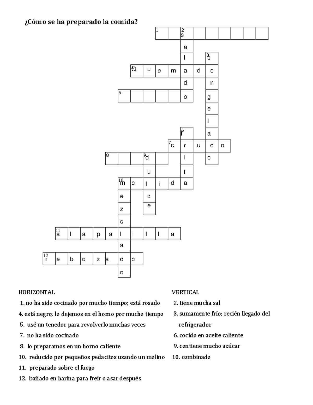 realidades 1 examen del capitulo 4b answer key