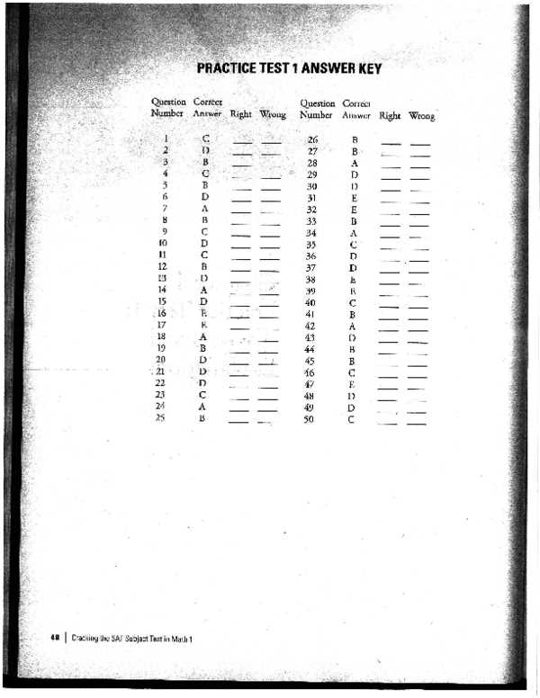 practice test sat 1 answers