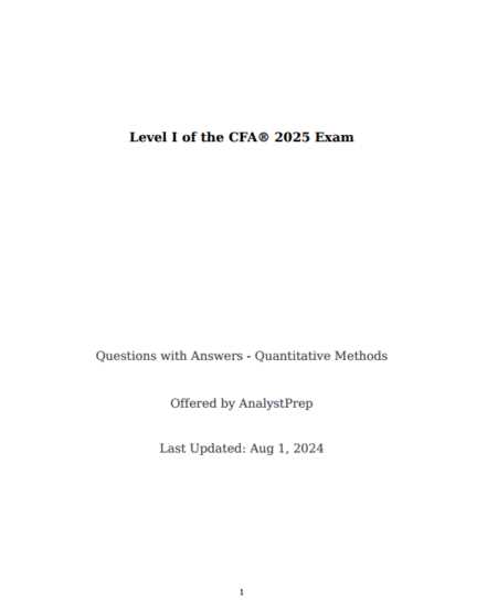 cfa level 1 exam questions and answers cfa level 1 exam questions and answers