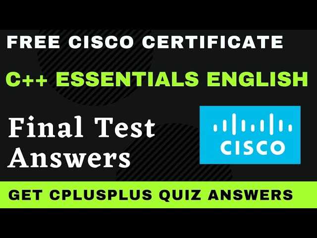 c++ essentials final test answers