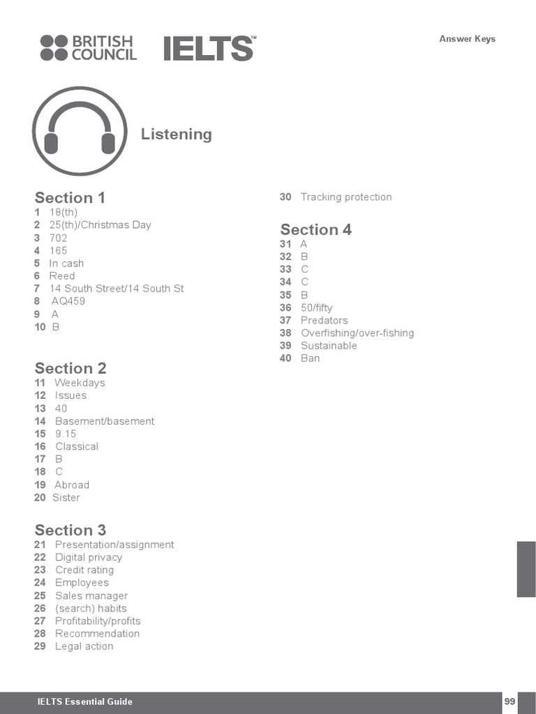 cambridge ielts book 2 listening test 3 answers