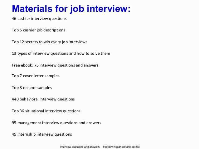 cashier test questions and answers