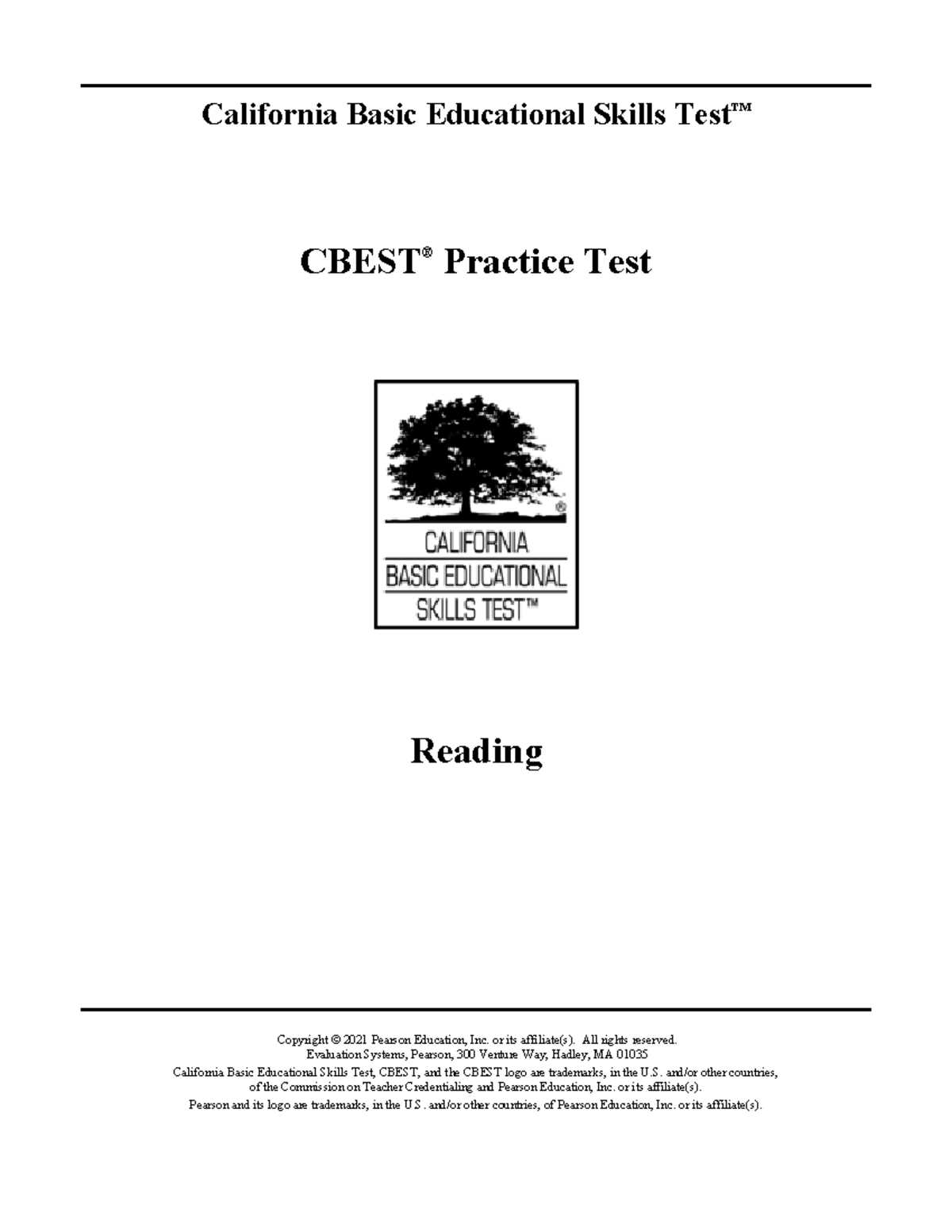 cbest practice test with answers