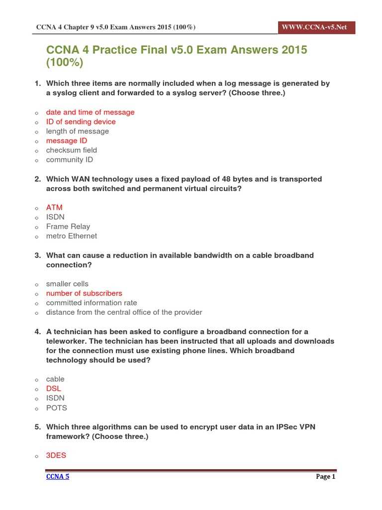 ccna chapter 3 exam answers