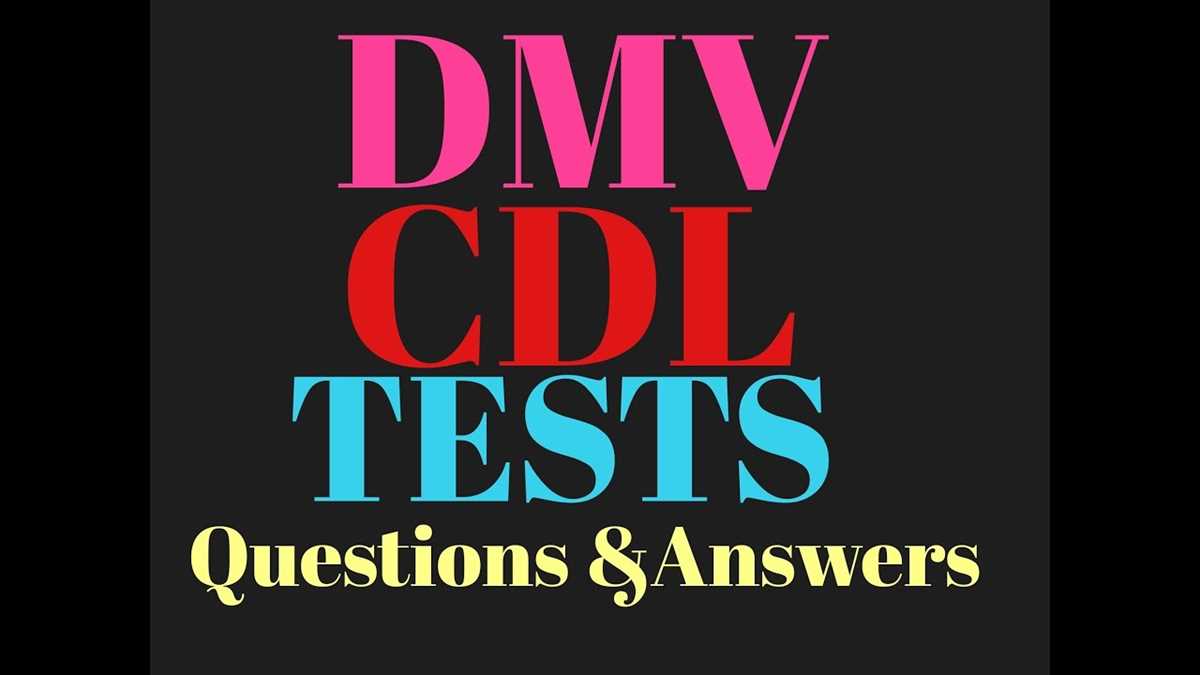 cdl free test questions and answers