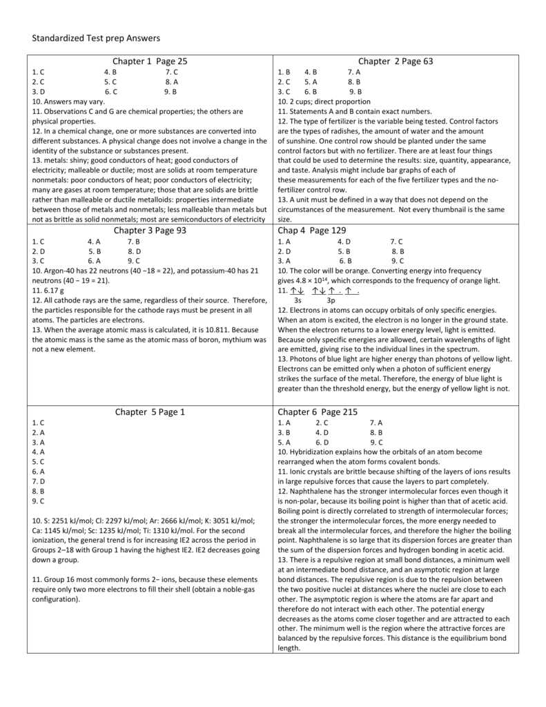chapter 1 standardized test practice answers physical science
