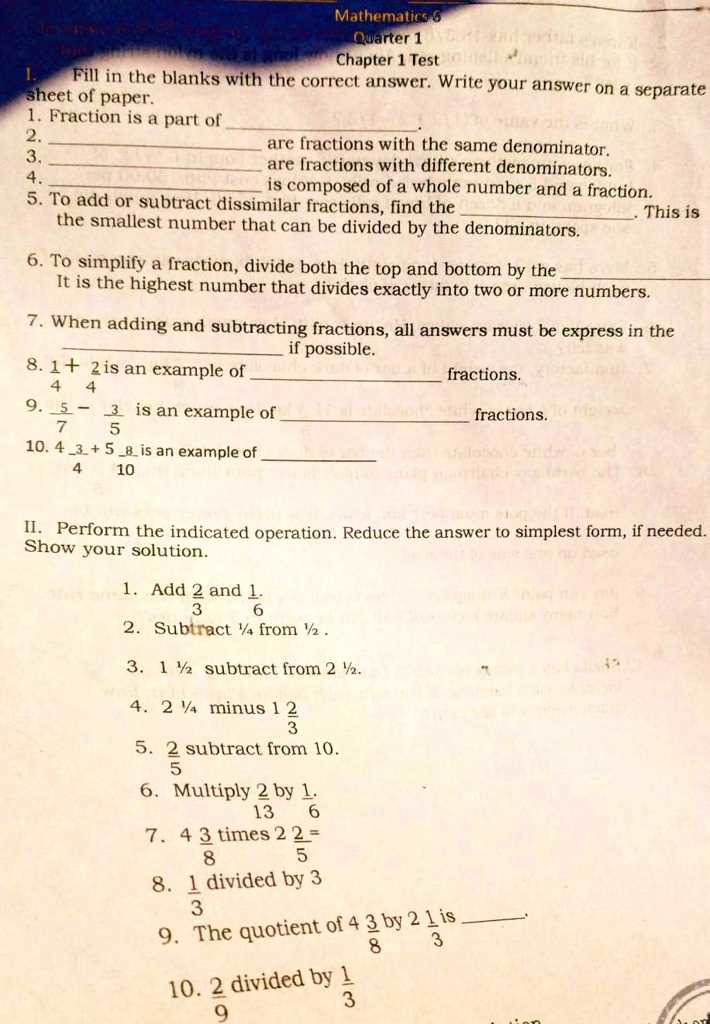 chapter 1 test form a answers