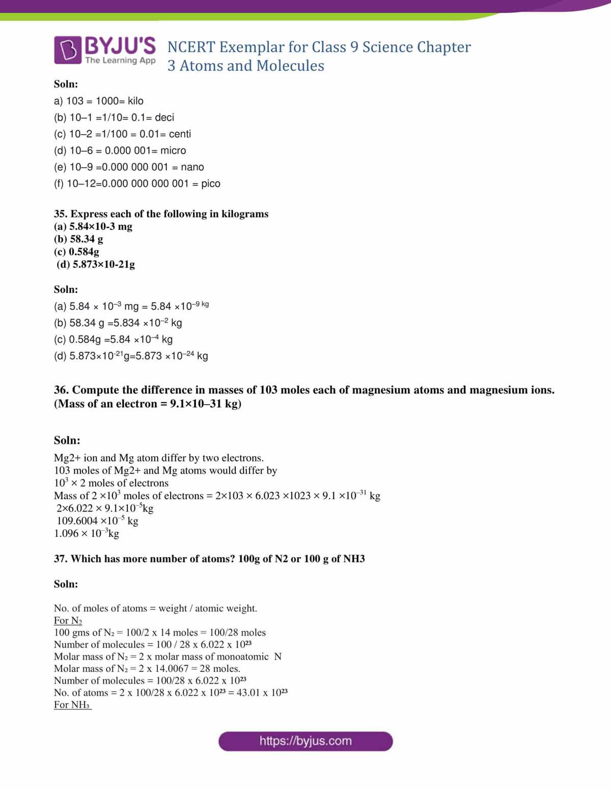 chapter 10 the mole test answers