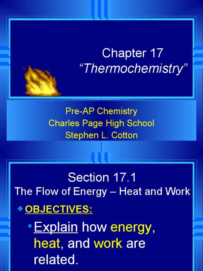 chapter 17 thermochemistry test answer key